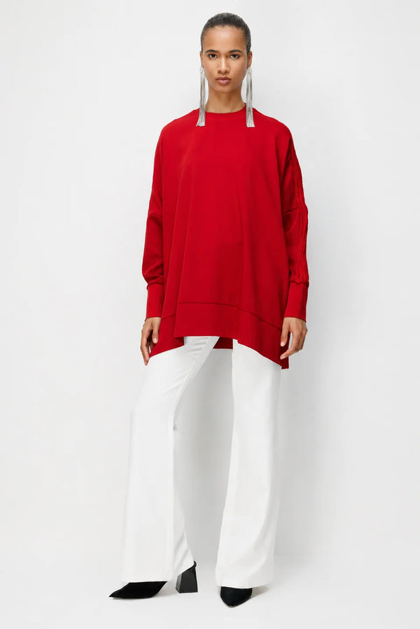 Kol Detaylı Oversize Tunik