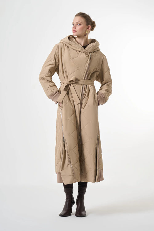 Fermuar Detaylı Şişme Pardesü