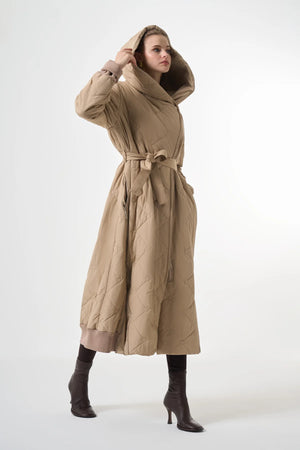 Fermuar Detaylı Şişme Pardesü