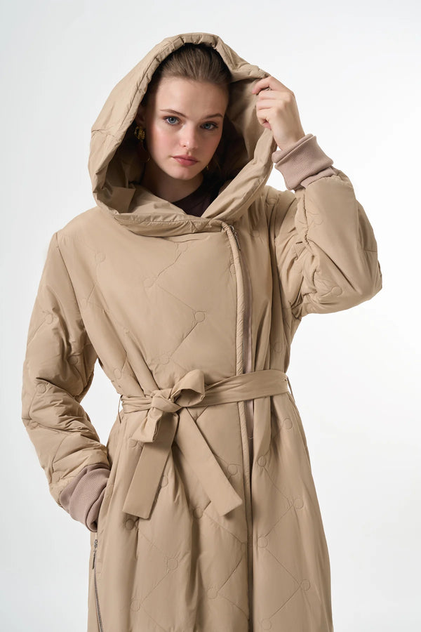 Fermuar Detaylı Şişme Pardesü