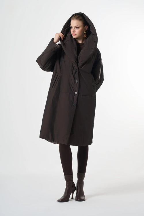 Şerit Detaylı Şişme Mont