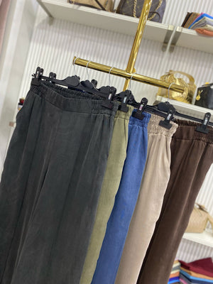 İpek Cupra Geniş Paça Pantolon