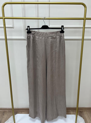 İpek Cupra Geniş Paça Pantolon