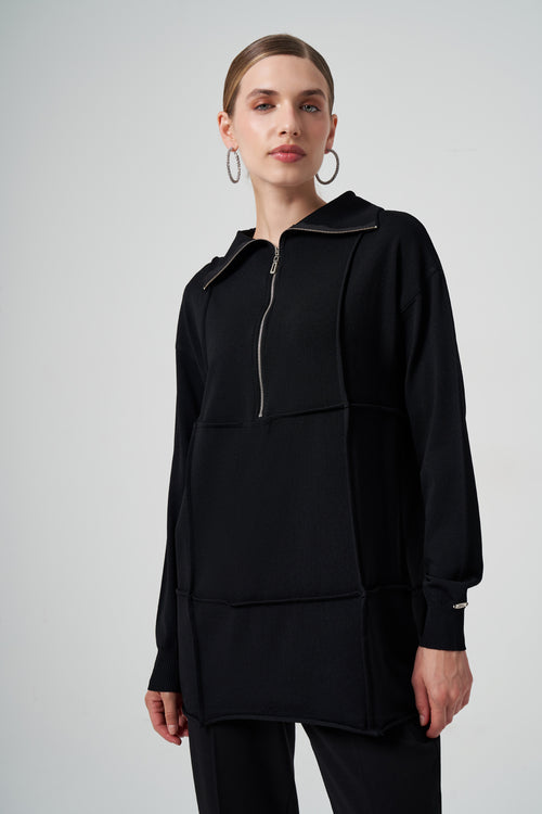 Triko Fermuarlı Tunik