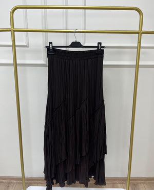 Viola Parçalı Kırıştırma Etek