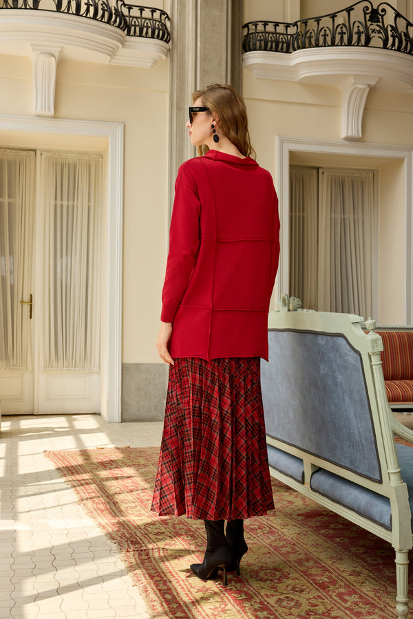 Triko Fermuarlı Tunik