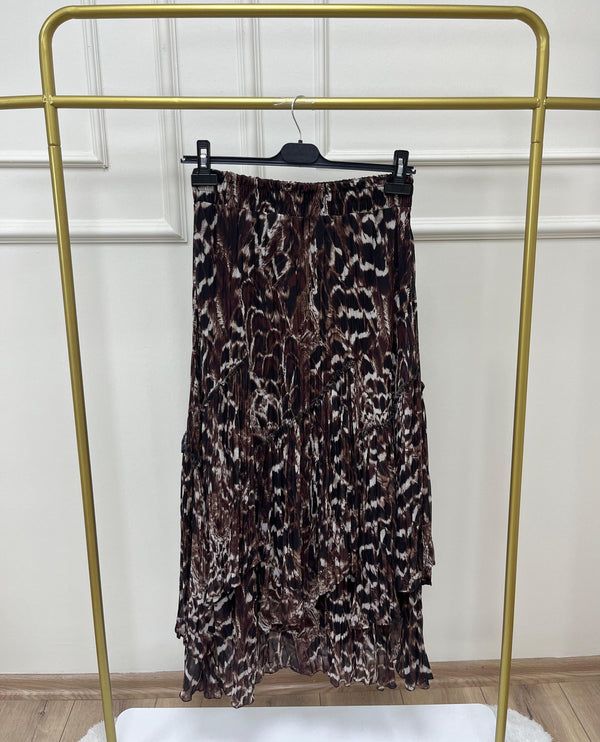 Viola Parçalı Kırıştırma Etek