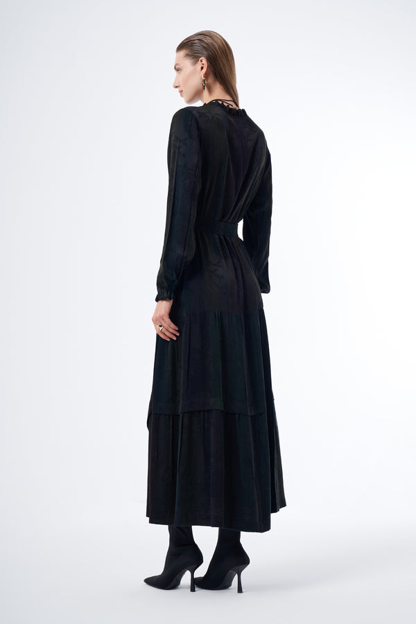 Cupro İpek Patchwork Tunik Takım