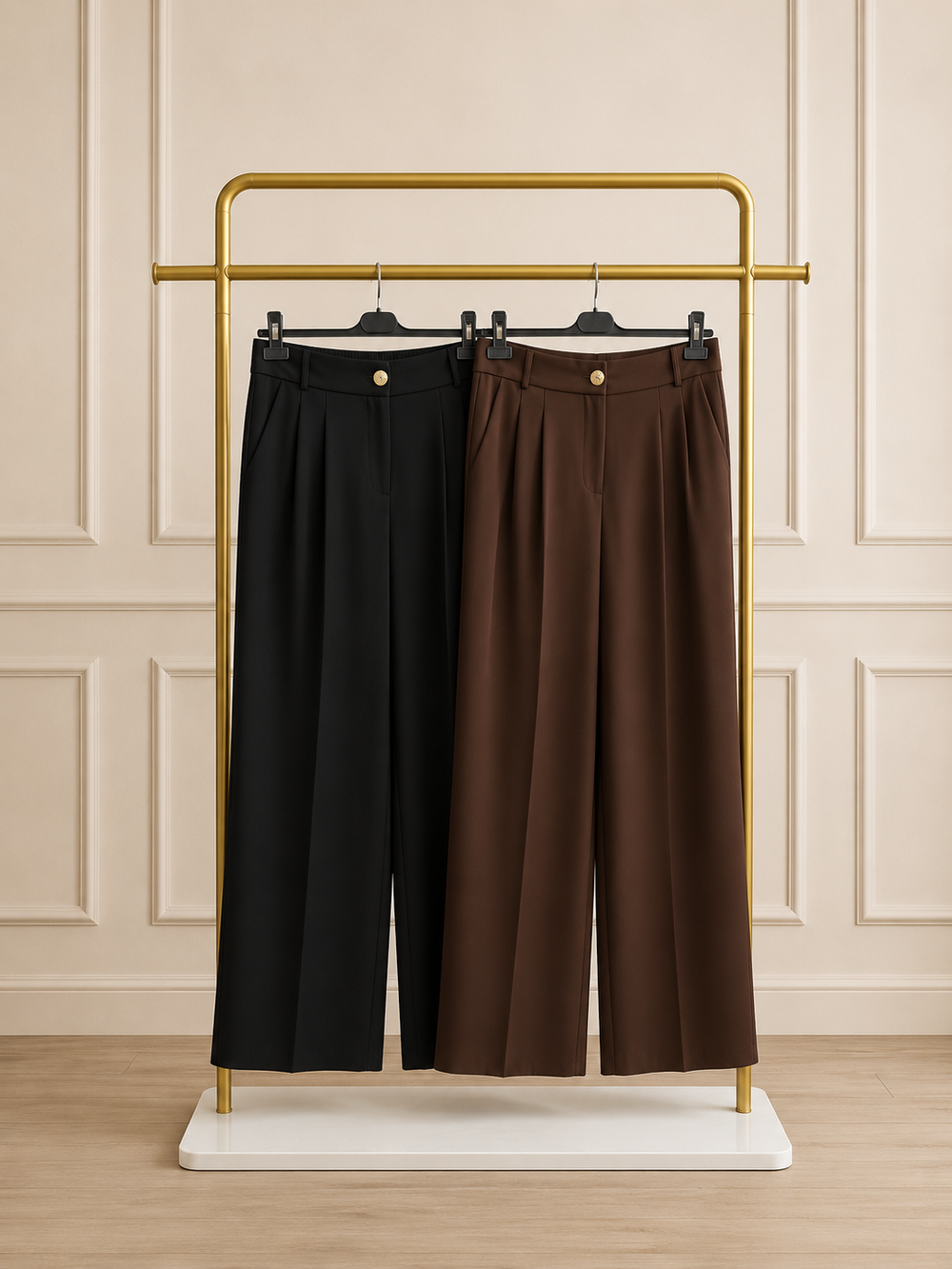 Zirve Palazzo Pileli Geniş Paça Pantolon