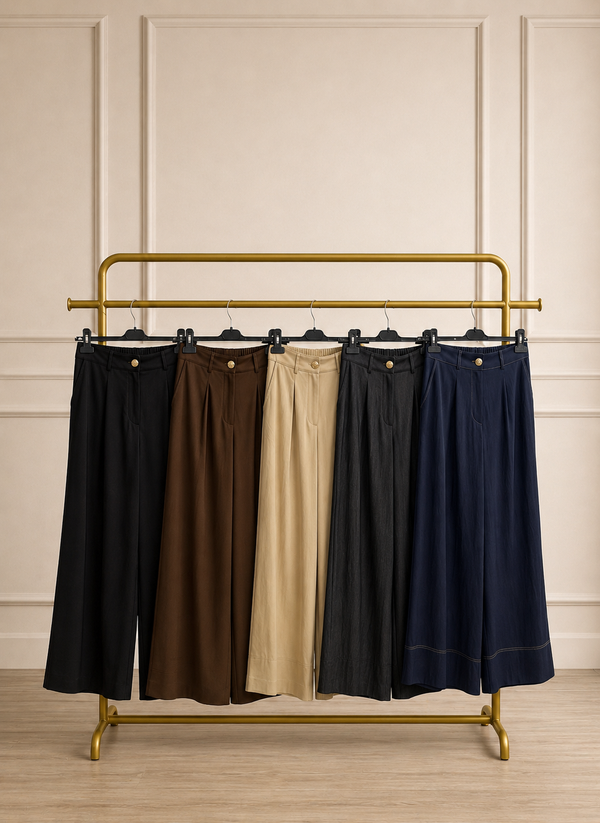 Abelia Kısa Geniş Paça Pantolon
