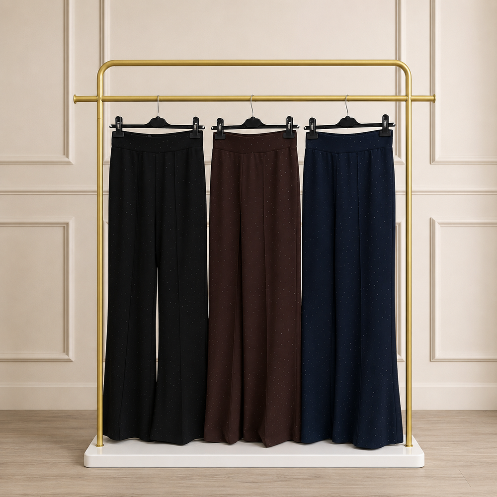 Taşlı İspanyol Paça Pantolon
