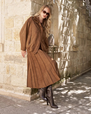 Süet Ceket - Camel