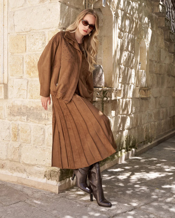 Süet Ceket - Camel