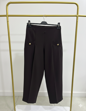 Rosa Önü Pileli Filota Cep Pantolon