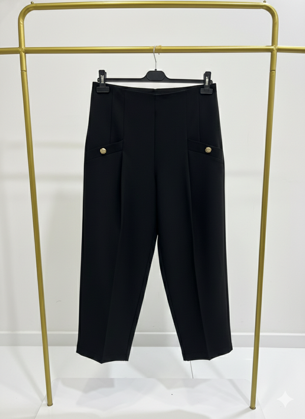 Rosa Önü Pileli Filota Cep Pantolon