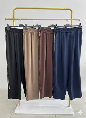 Love Yandan Fermuarlı Pantolon