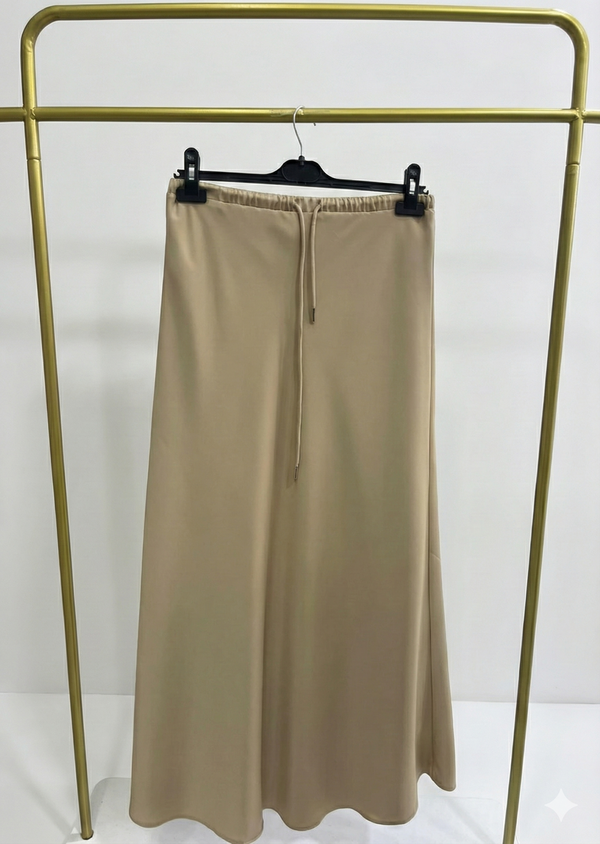 Luna Saten Volanlı Etek