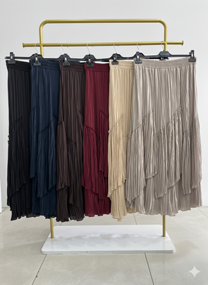 Viola Parçalı Kırıştırma Etek