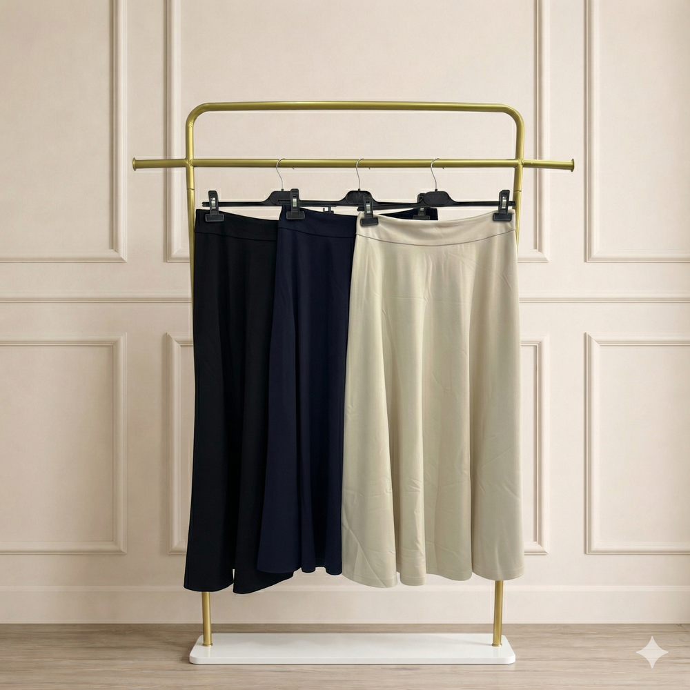 Rozie Yanı Fermuarlı Kiloş Etek