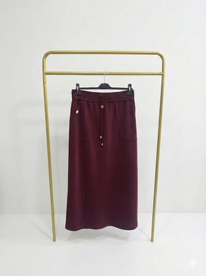 Elenna Cepli Düğmeli Çan Etek