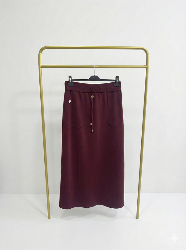 Elenna Cepli Düğmeli Çan Etek