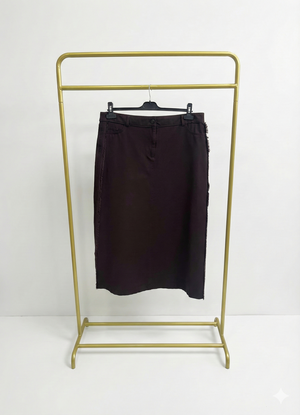 Yanları Püsküllü Kanvas Etek