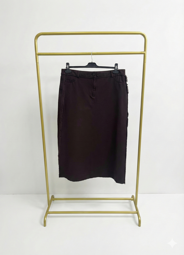 Yanları Püsküllü Kanvas Etek