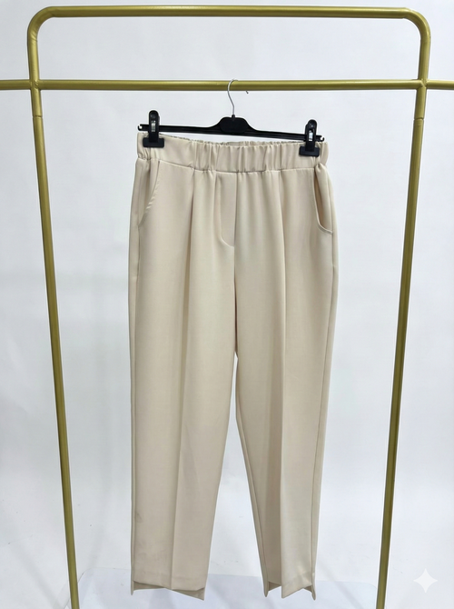 Beli Lastikli Önü Kısa Arkası Uzun Pantolon