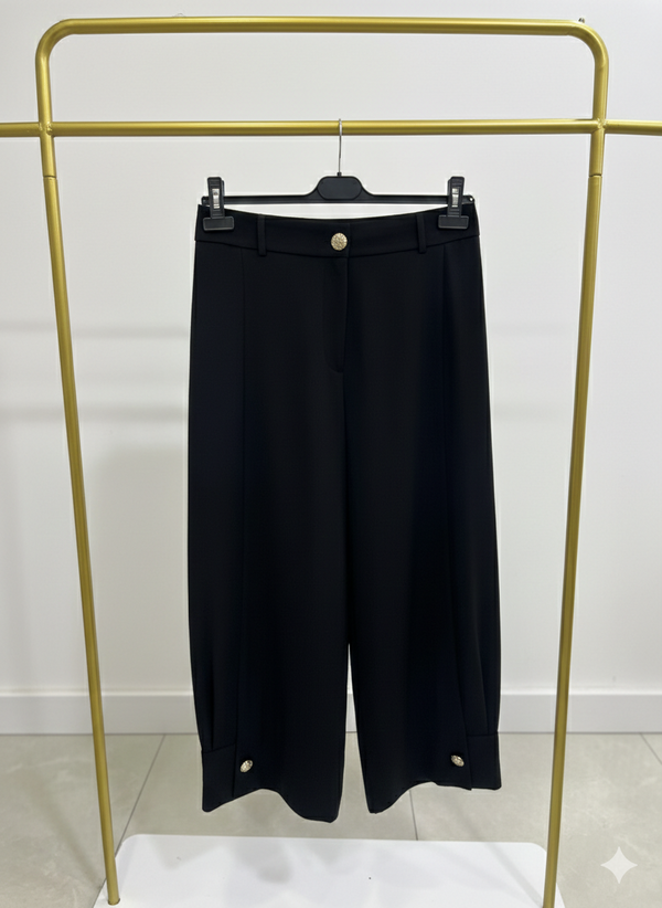 Venüs Paçası Pileli Düğmeli Pantolon