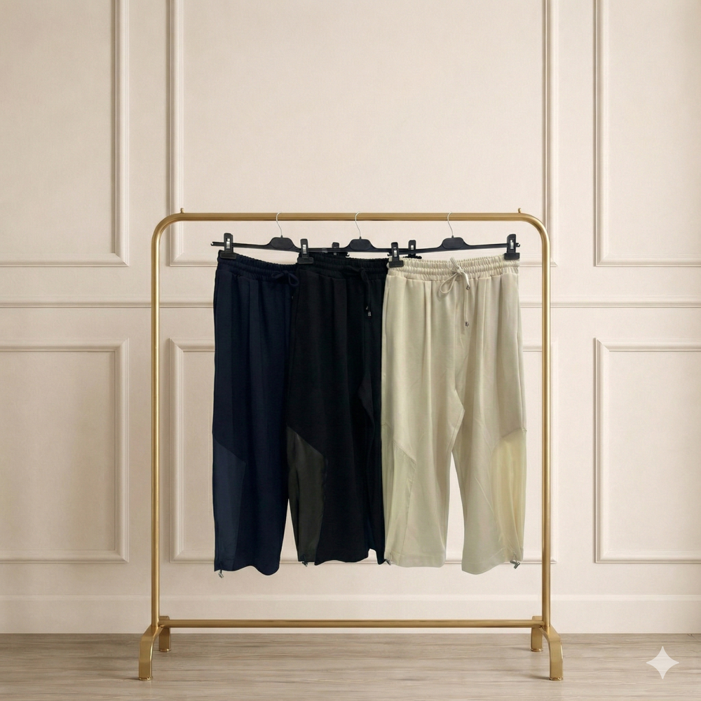 Paçası Kapsül Paraşüt Detaylı Pantolon