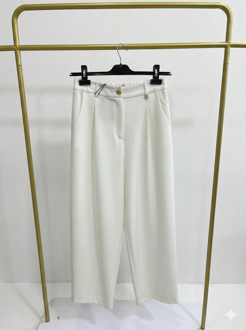 Roma Arkası Lastikli Pileli Pantolon