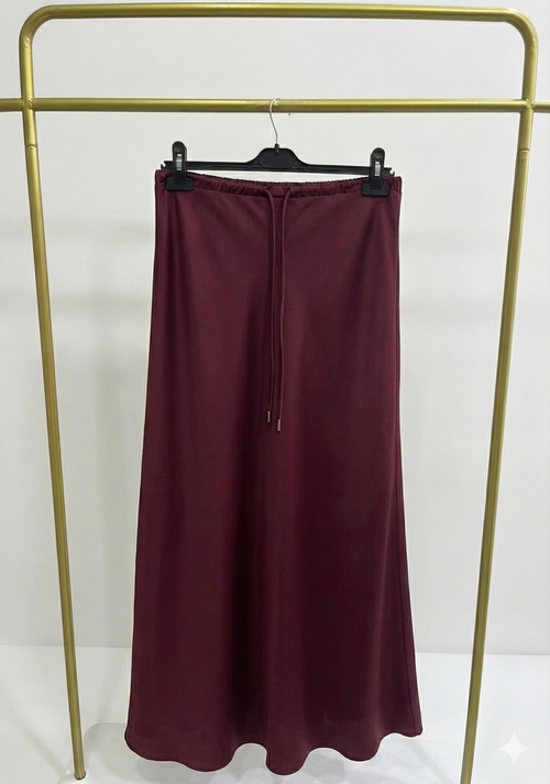 Luna Saten Volanlı Etek