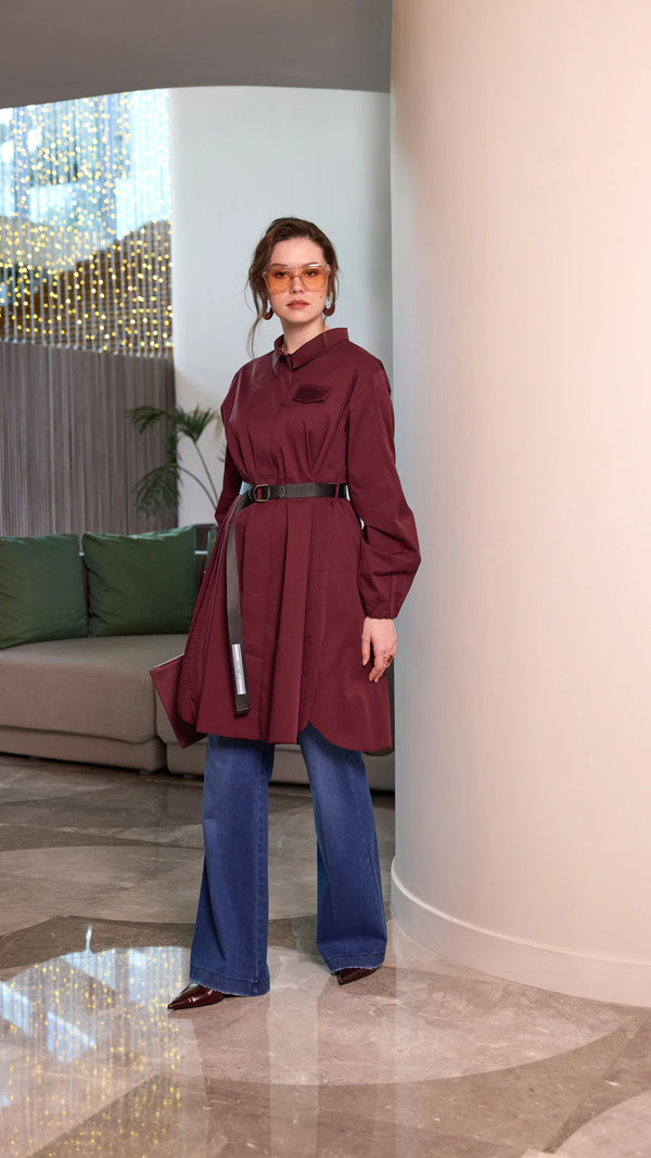 Nervür Detaylı Gömlek