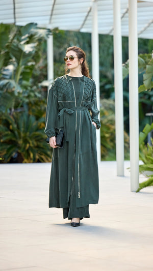 Nervür Detaylı Pardesü