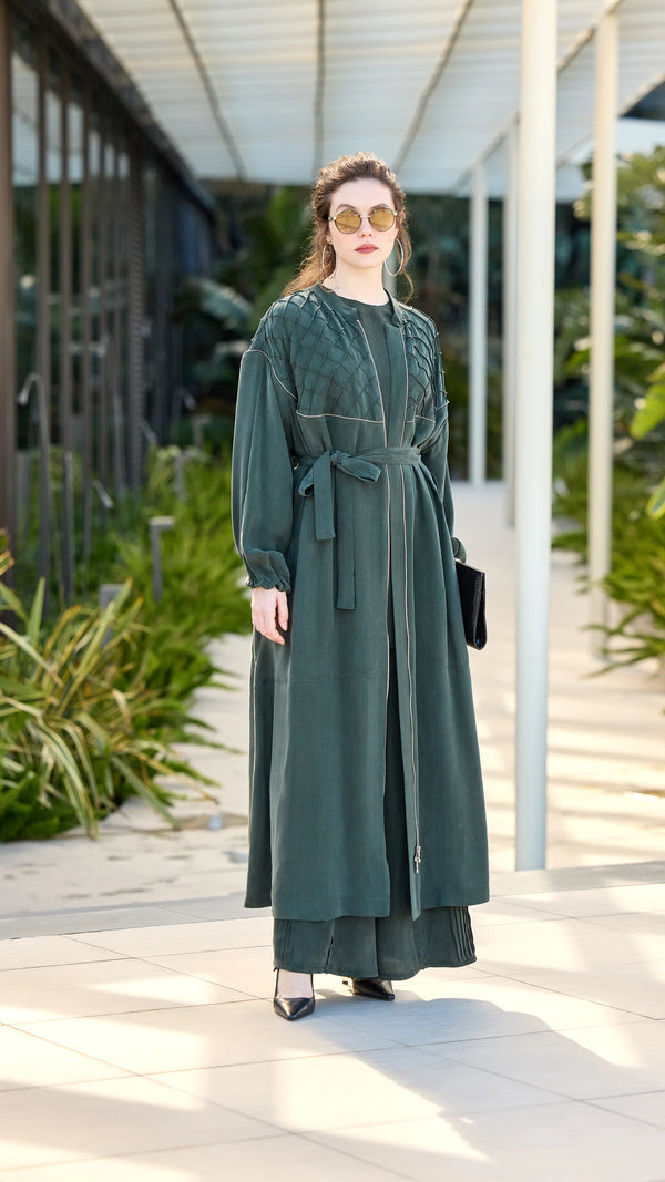 Nervür Detaylı Pardesü