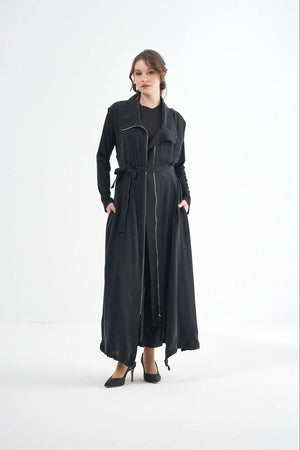 Kuşaklı Cupro Yelek