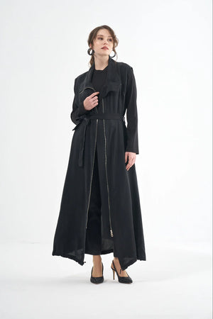 Kuşaklı Cupro Yelek