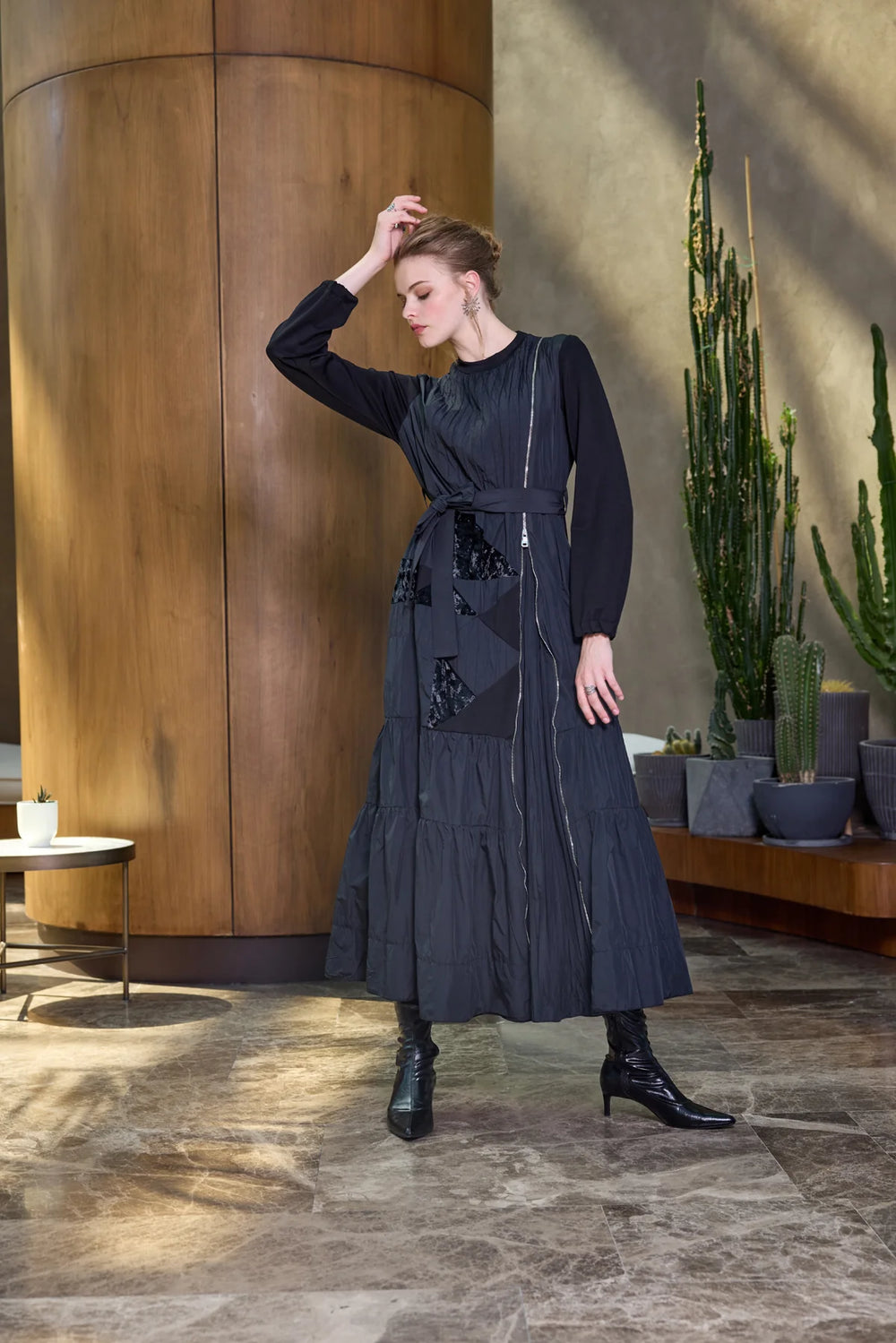 Tafta Patchwork Elbise