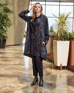 Patchwork Cupro Tunik
