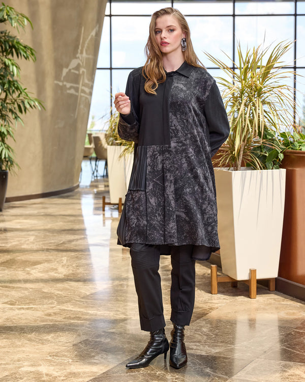 Patchwork Cupro Tunik