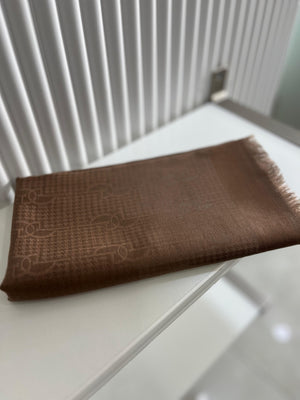 Vizon Logo Desenli İpek Pamuk Şal