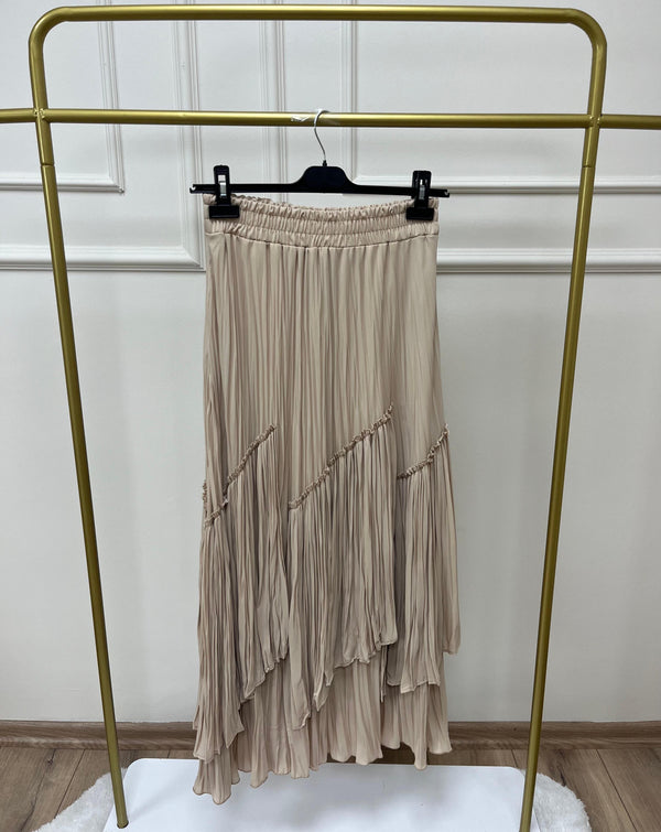 Viola Parçalı Kırıştırma Etek