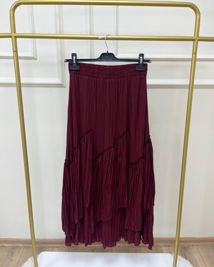 Viola Parçalı Kırıştırma Etek