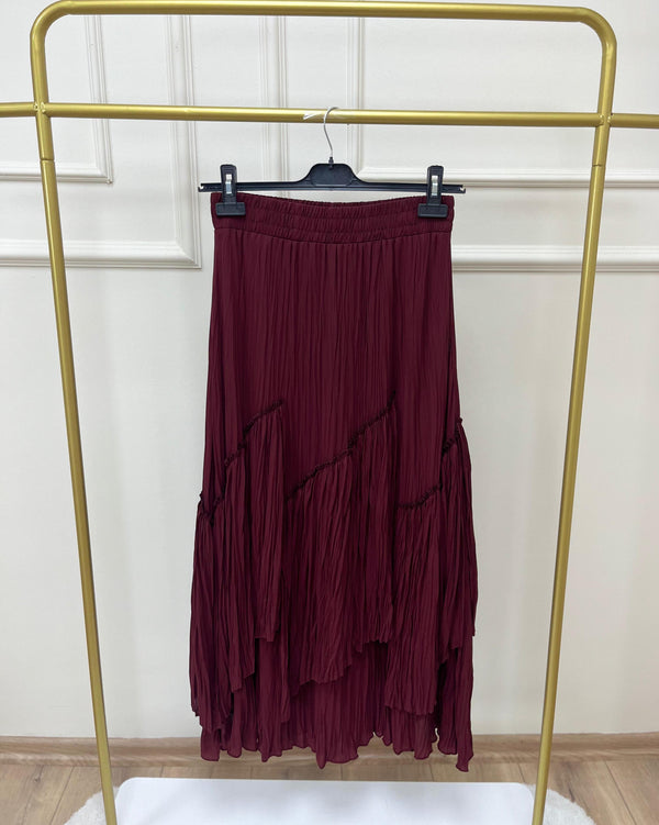 Viola Parçalı Kırıştırma Etek