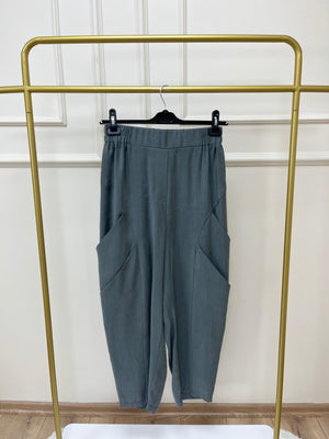 Duti Keten Havuç Pantolon