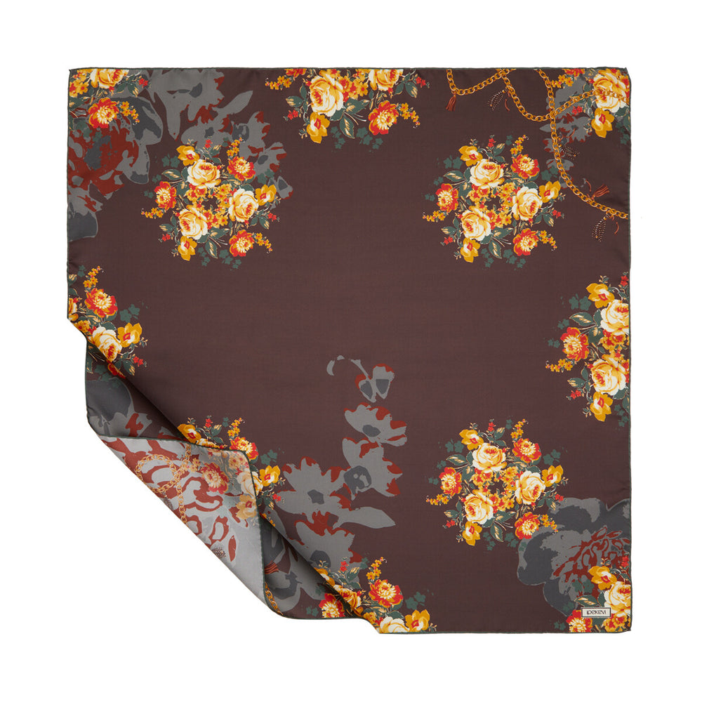 Acı Kahve Püskül Tivil İpek Eşarp