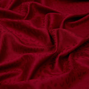 Bordo Leopar Jakar Desenli İpek Şal