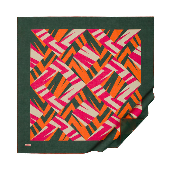Çam Yeşili Dörtyol Pamuk Eşarp
