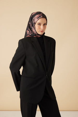 Ceylan Mulberry İpek Eşarp 90x90 Cm - Gül Kurusu
