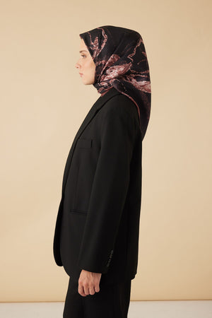 Ceylan Mulberry İpek Eşarp 90x90 Cm - Gül Kurusu